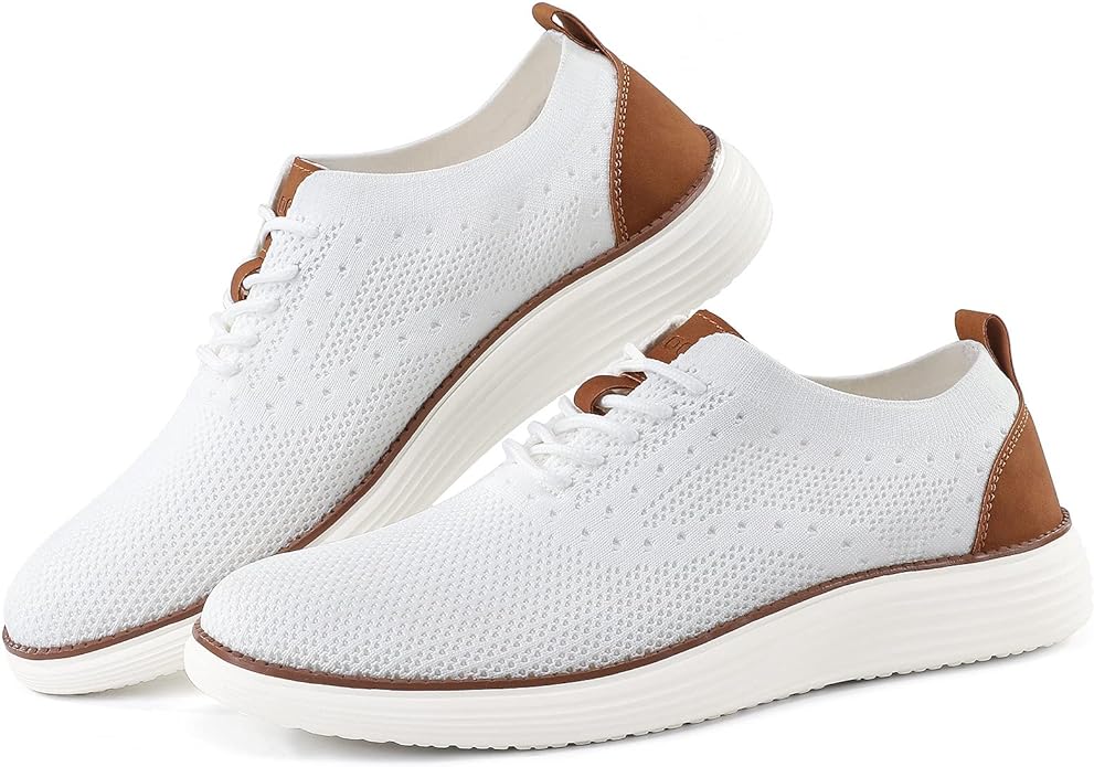 % VILOCY Men's Mesh Dress Sneakers Oxfords Business Casual Walking Shoes